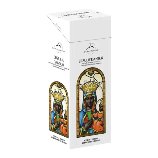 [8906088962914] TUBE DE 20 BÂTONNETS D'ENCENS "ERZULIE DANTOR - VIERGE NOIRE"