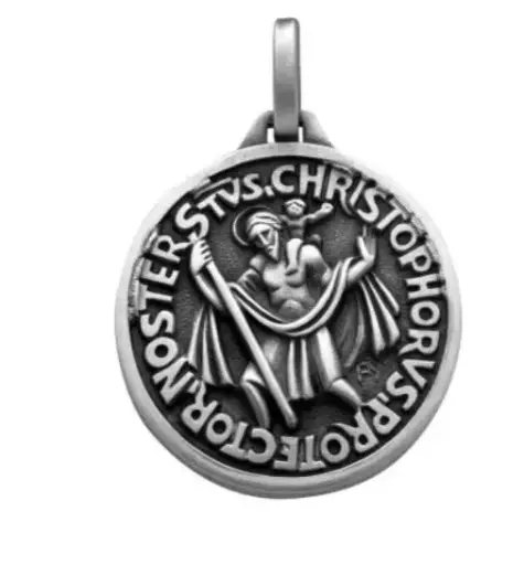 [X16864X000] MÉDAILLE SAINT CHRISTOPHE - LAITON