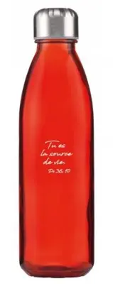 [1000000000221] GOURDE "TU ES LA SOURCE DE VIE" ROUGE