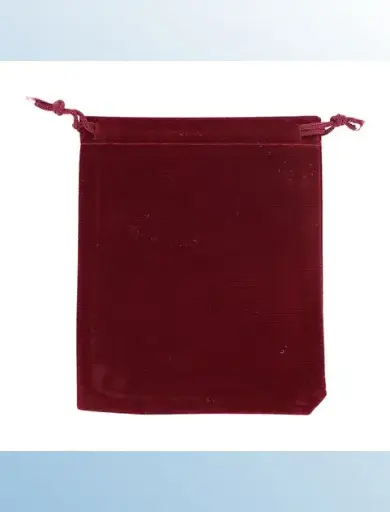 [1000000001648] POCHETTE VELOUR ROUGE  H.12X9 CM