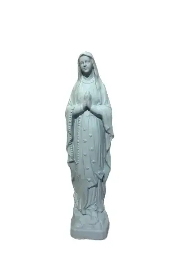 [1000000001730] STATUE VIERGE DE LOURDES 12CM -BLEU CIEL 