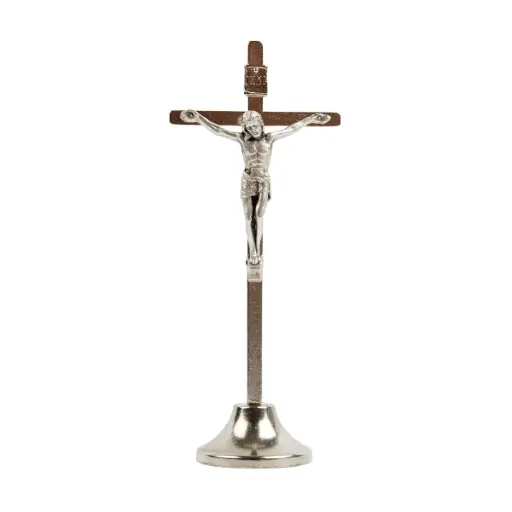 [1000000003109] PETIT CRUCIFIX SOCLE METAL10CM