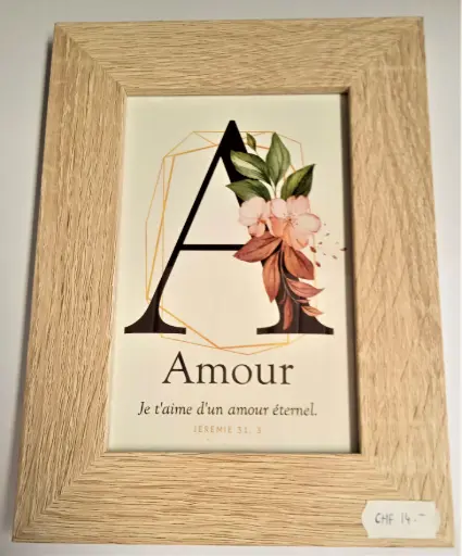 [1000000004151] CADRE "AMOUR" VERSET BIBLIQUE