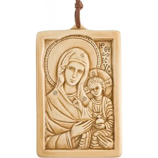 [1000000004229] ICONE VIERGE FLORENTINE EN PIERRE 15CM