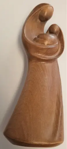 [1000000005080] STATUE VIERGE BRUN FONCE 7,3 CM