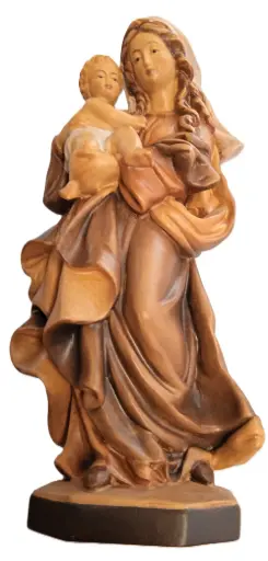 [1000000005165] STATUE NOTRE DAME DU RESPECT BRUN 20 CM