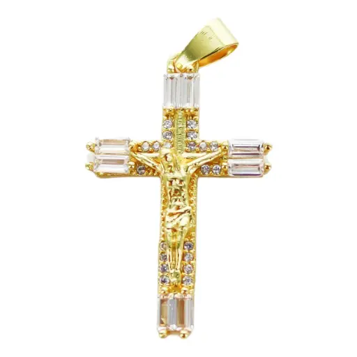 [1000000005400] CROIX CHRIST ZIRCON 2.9cm