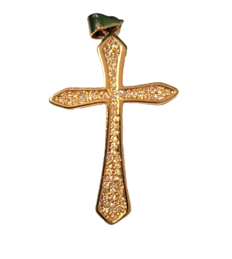 [1000000005424] CROIX INCRUSTÉE ZIRCON 3CM