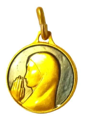 [1000000005660] MÉDAILLE MARIE VERT/OR