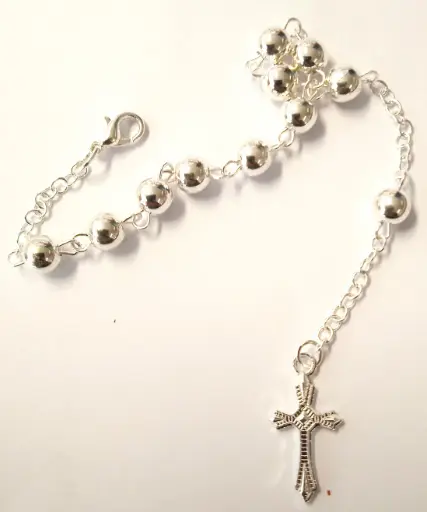 [1000000005882] BRACELET DIZAINIER GRAINS ARGENTEE 7 MM