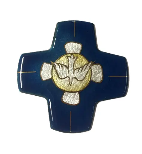 [1000000006407] CROIX EMAIL ESPRIT SAINT 10CM